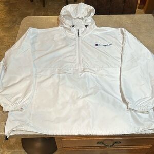 Champion pullover quarter zip windbreaker type jacket, size 2XL